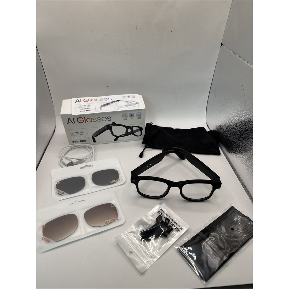 AIMB-G2 AI Smart Glasses NEW/SEALED Set Of 3 Lenses Included- With Translation